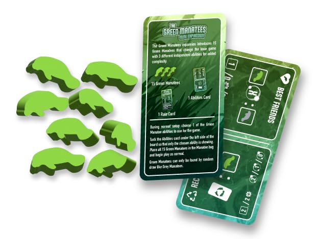 Green Manatees Mini Expansion (Expansion for Manatee Sanctuary Board Game) miniatura 2
