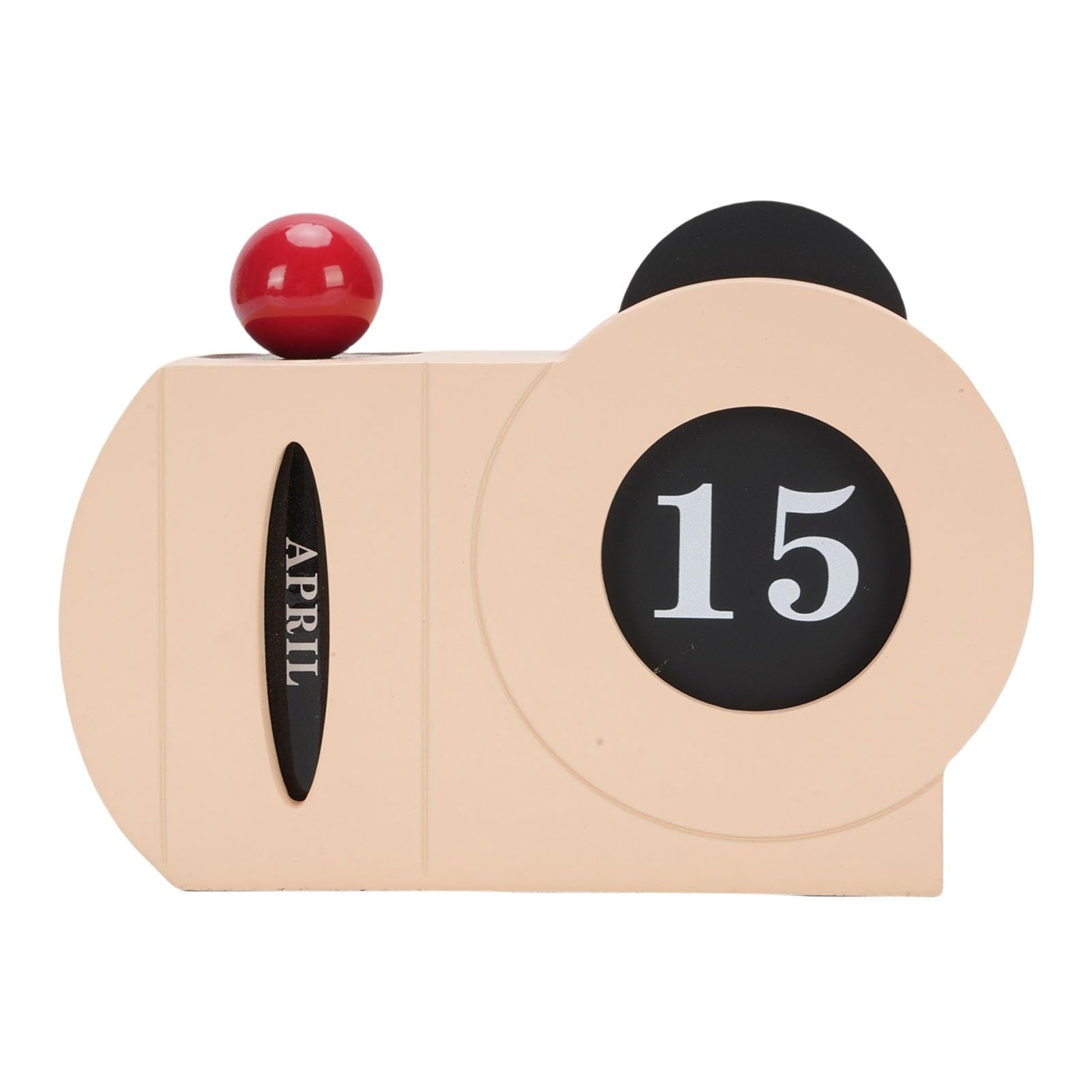 Sonew Vintage-Schreibtischkalender aus Holz, Ewiger Kalender, Wiederverwendbar, Monats- und Datumsanzeige, Holz und ABS, Moderner Bauernhaus-Bürokalender, Ornament für Zuhause, Schreibtisch, Tisch,