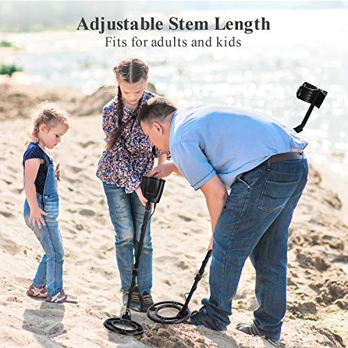 MARNUR Metal Detector for Kids and Adults with Pinpoint Waterproof Search Coil Backlit LCD Display High Accuracy Adjustable Sensitivity Metal Detector Kit for Beginners Treasure Hunt with Accessories