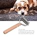 HEEPDD Pet Dematting Comb, Stainless Steel Deshedding Undercoat Rake Shedding Comb and Dematting Tool with Wood Handle for Thick Long Haired Cats Dogs (Dematting)