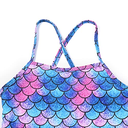 QPANCY Girls 2-Piece Swimsuit Spaghetti Strap Bikini Swimwear Kids Ruffle Beach Bathing Suits3