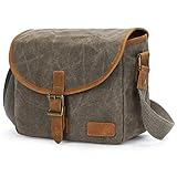 ♥ OCCASSION- Die Umhängetasche für Spiegelreflexkameras und Zubehör bietet verschiedene Aufbewahrungsmöglichkeiten für Kamera, Objektive,Kabel,iPad und anderes Zubehör.Diese robuste Canvas-Umhängetasche verfügt über 2 Innenfächer zur Aufbewahrung und zum Schutz Ihrer Ausrüstung