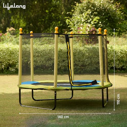 Image of Lifelong 55-Inch Trampoline for Kids with Safety Net, Spring Cover Padding, Exercise Rebounder for Indoor & Outdoor Use, Kids Jumping Bouncer Trampoline for Home