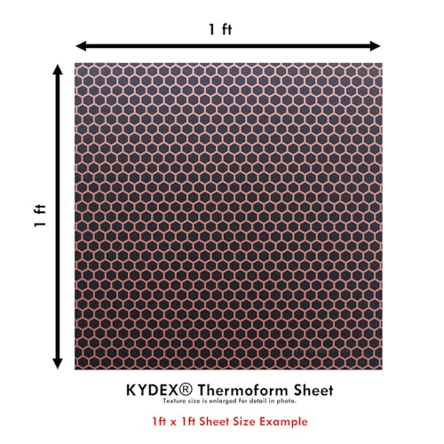 Image of KYDEX Thermoform Sheet - (Honeycomb Camo) - (Liquid Metal) - (Copper /Black - Reversed) - (12in x 12in) - (1 Sheet) - (for Holster Making, Cosplay, Hobby) - (USA Made)