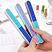 HeeYaa 7 Inch Nail File 6 Pack - Professional Care Manicure Tools - 7 Surfaces, 7 Steps - Purple, Blue