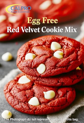 Image of Calpro's Red Velvet Cookie Premix - 1KG | Eggless, Cheese-Flavoured, -100% Vegetarian Ideal for Gifting & Snacking !Quick and Easy Bake Primix Powder 1kg