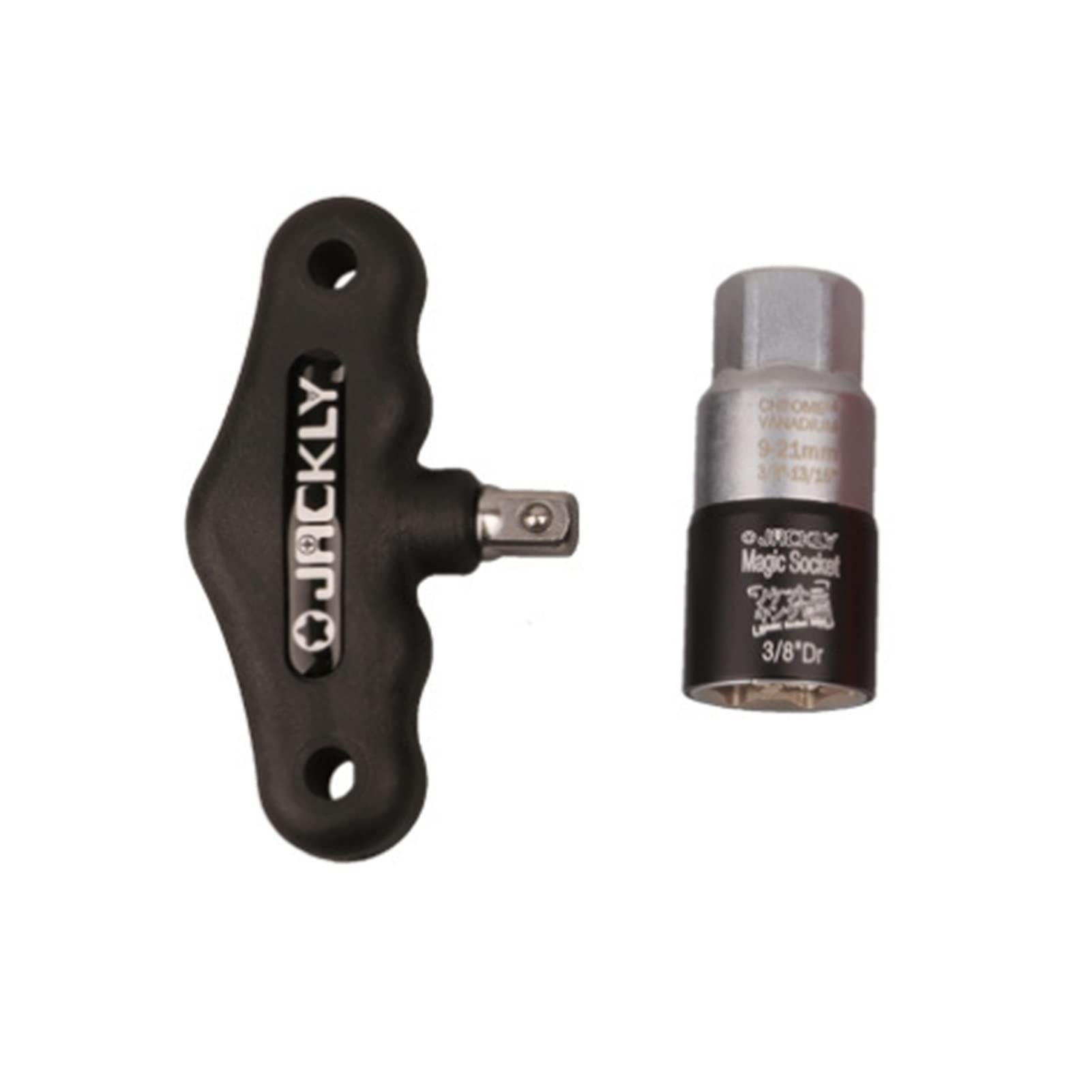 9-21mm Universal Socket Two-Piece Household Multifunctional Hexagon Wrench Portable Universal Hand Tool(Black Two-Piece Set)