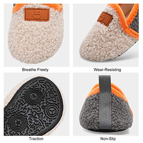 L-Run Kids Slide Slipper Shoes Fuzzy Slipper For Girls Beige 5.5-6 Infant=Eu22-23 #TOP5