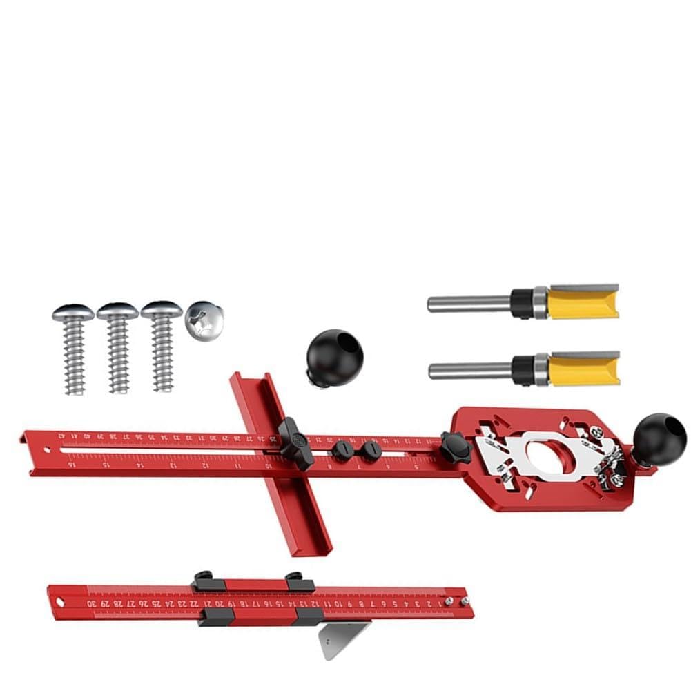 Plantilla de enrutador, base de recortadora, soporte de ranura, guía de aleación de aluminio para carpintería, accesorio de fresado para bandas de bordes, biselado, sujeción de 10-25 mm