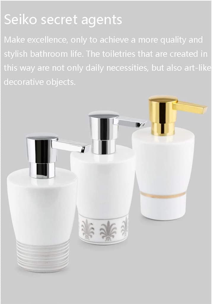 NZPOST Distributori di Sapone Distributore di Sapone Design Moderno Distributore di Sapone Ricaricabile, Bottiglia di Ceramica Vuota per Doccia