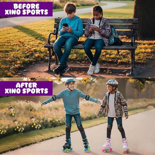 image for Xino Sports Adjustable Roller Skates for Kids - Pro Quality - Beginner