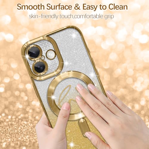 Image of ZIYE Magnetic Case Designed for iPhone 17 Glitter Case-Gold