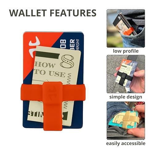 Mawashi Wallet Band Black - Durable Silicone Rubber Card Holder for Credit Cards and Cash - Secure, Stylish, and Convenient Minimalist Wallet Solution - Perfect for On-The-Go and Daily Use2