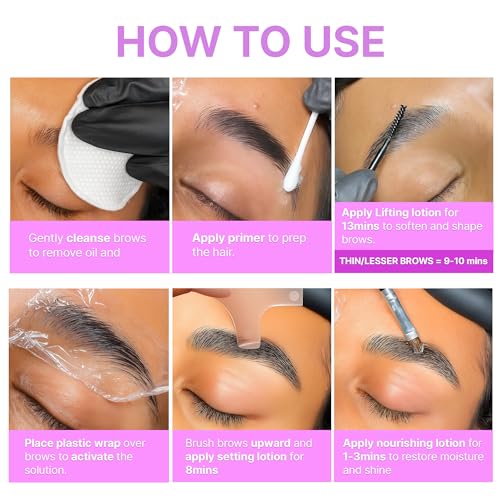 Image of At Home Brow Lamination Kit - DIY Eyebrow Lamination Kit Professional Eye Brow Perm Kit Instant DIY Eyebrow Lift Kit for Fuller Thicker Brows Lasts For Upto 8 Weeks