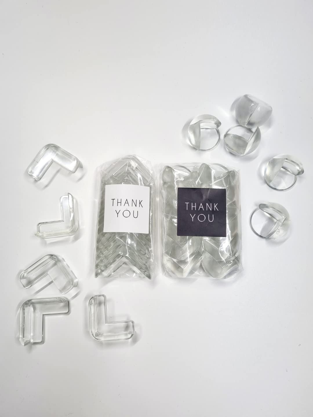 Sung Teak Clear Corner Protector for Baby, Table Edge Safety Corner Bumpers & Cushion to Cover Sharp Corners Baby Proofing & Furniture Proof Corner Guards & Child Proof Rubber Cabinet Cushion Cover