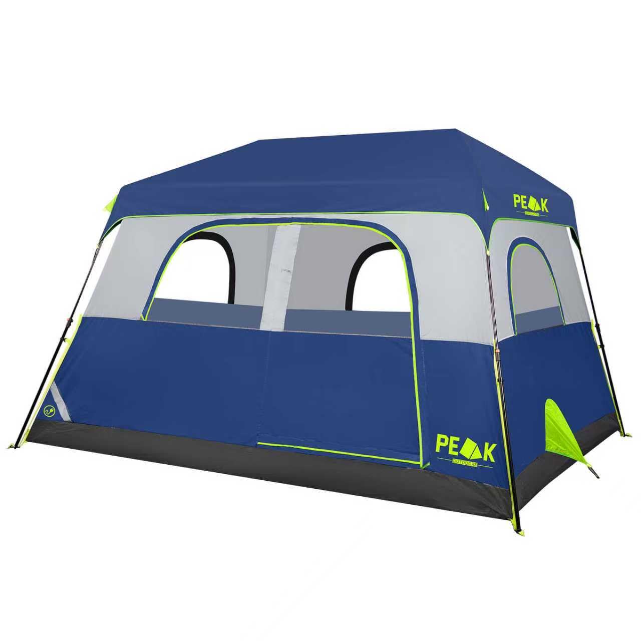 Photo 1 of PEAK OUTDOORS Instant Tent 6/8 Person Tents for Camping, 60 Second Easy Setup Portable Camping Cabin Tent with Rainfly, Waterproof Pop Up Tents for Family Camping & Hiking with Expandable Carry Bag