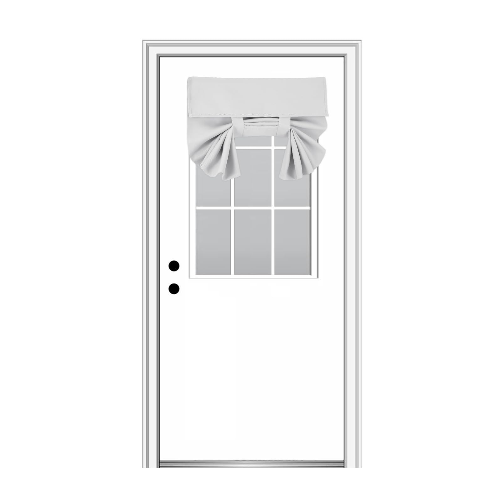 YSYY 100% Blackout French Door Curtains, Wrinkle Free, Room Darkening, Blocks Light and Heat Through Glass. Drill-Free， Easy Installed Door Window