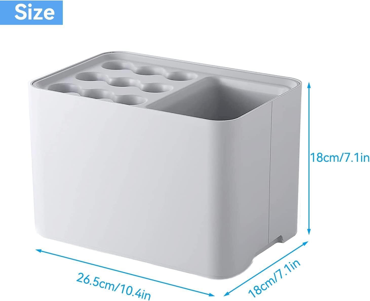 Portaombrelli Da Moderno Per Esterno Interno, Grigio Design Portaombrelli Plastica, Contiene 15 Ombrelli, 18 X 18 X 26.5 Cm Porta Ombrelli Di Grande Capacità, Con Vassoio Rimovibile Per La Pioggia