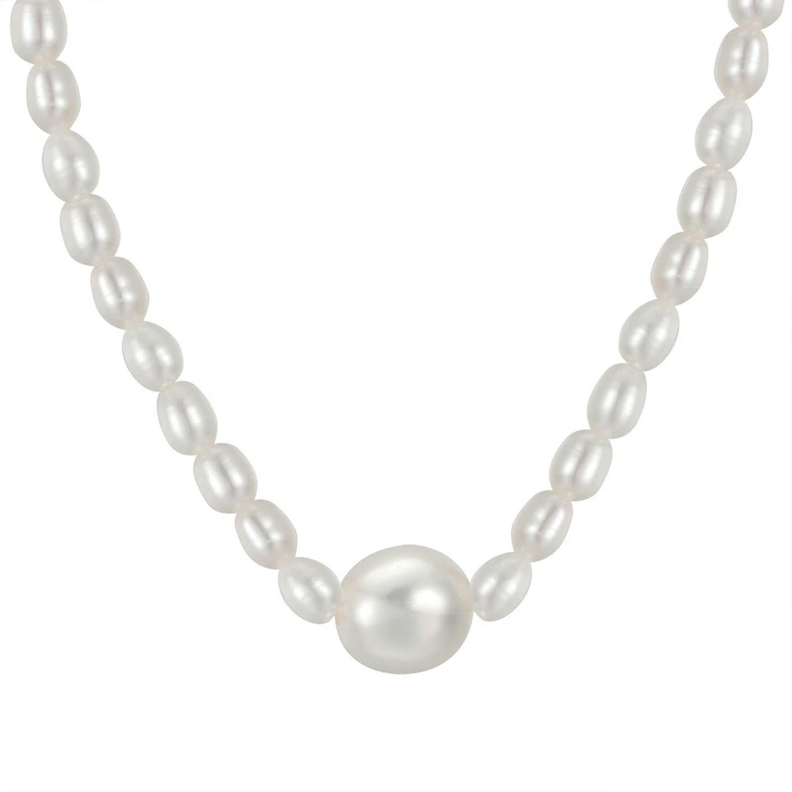 Collana Di Perle D'acqua Dolce Coltivate, Fatta A Mano, Con Perle Barocche Di Alta Qualità, Per Gioielli Da Festa Da Donna.