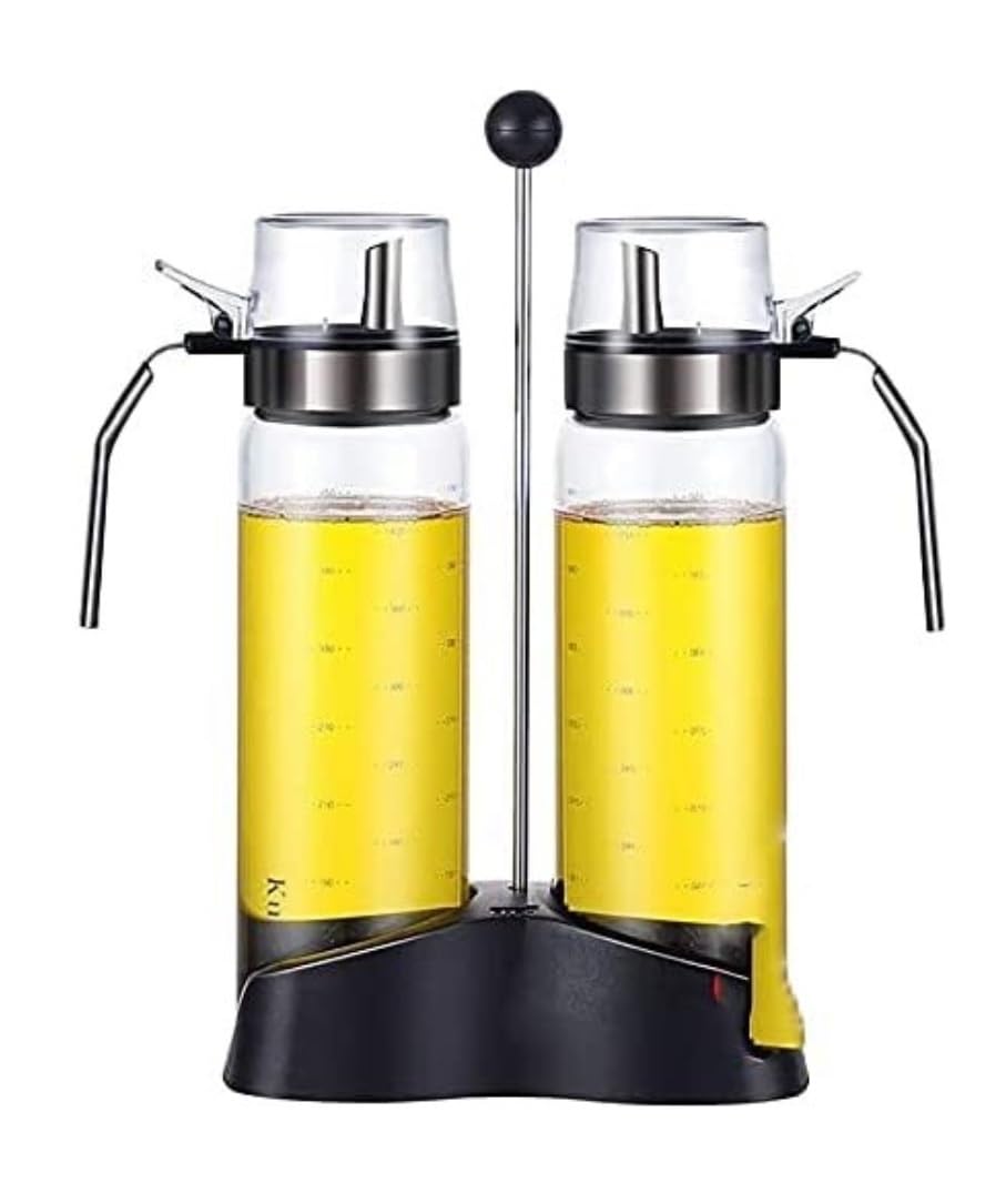 Set Olio e aceto Bottiglia Dispenser for Olio d'oliva, ampolla for Olio e aceto, Dispenser for Olio e aceto in Vetro Superiore 500 ml Oliera