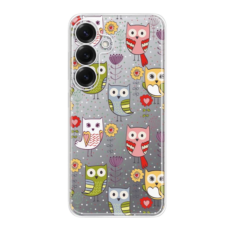 Coque TPU pour C26 pour éviter les rayures avec un motif chouettes colorées mignon