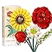 Miewoiey Mazzi di Fiori Mattoni da Costruzione, Set di Giocattoli da Costruzione Fai da Te, Mazzi di Fiori Set di Giocattoli da Costruzione, 568 Pezzi Fiori Fiori Artificiali (Senza Vaso)