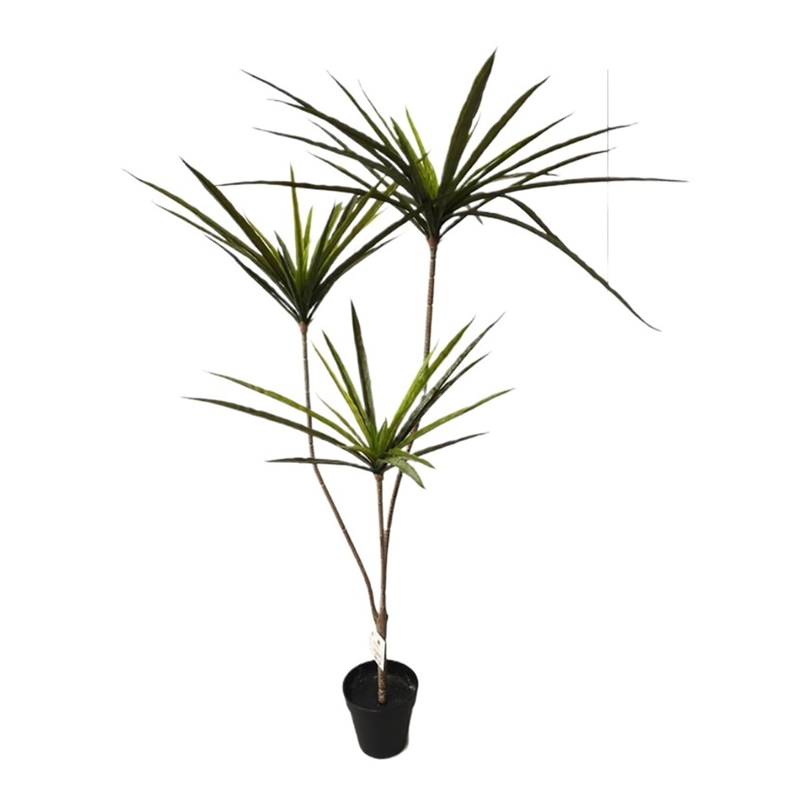 Künstliche Tannenzweige 90–120 cm große künstliche Dracaena-Pflanzen, tropischer Topfbaum, gefälschte Palmblätter aus Kunststoff, Cycas-Pflanze for Hausgarten, Innendekoration(3 Forks Green A)