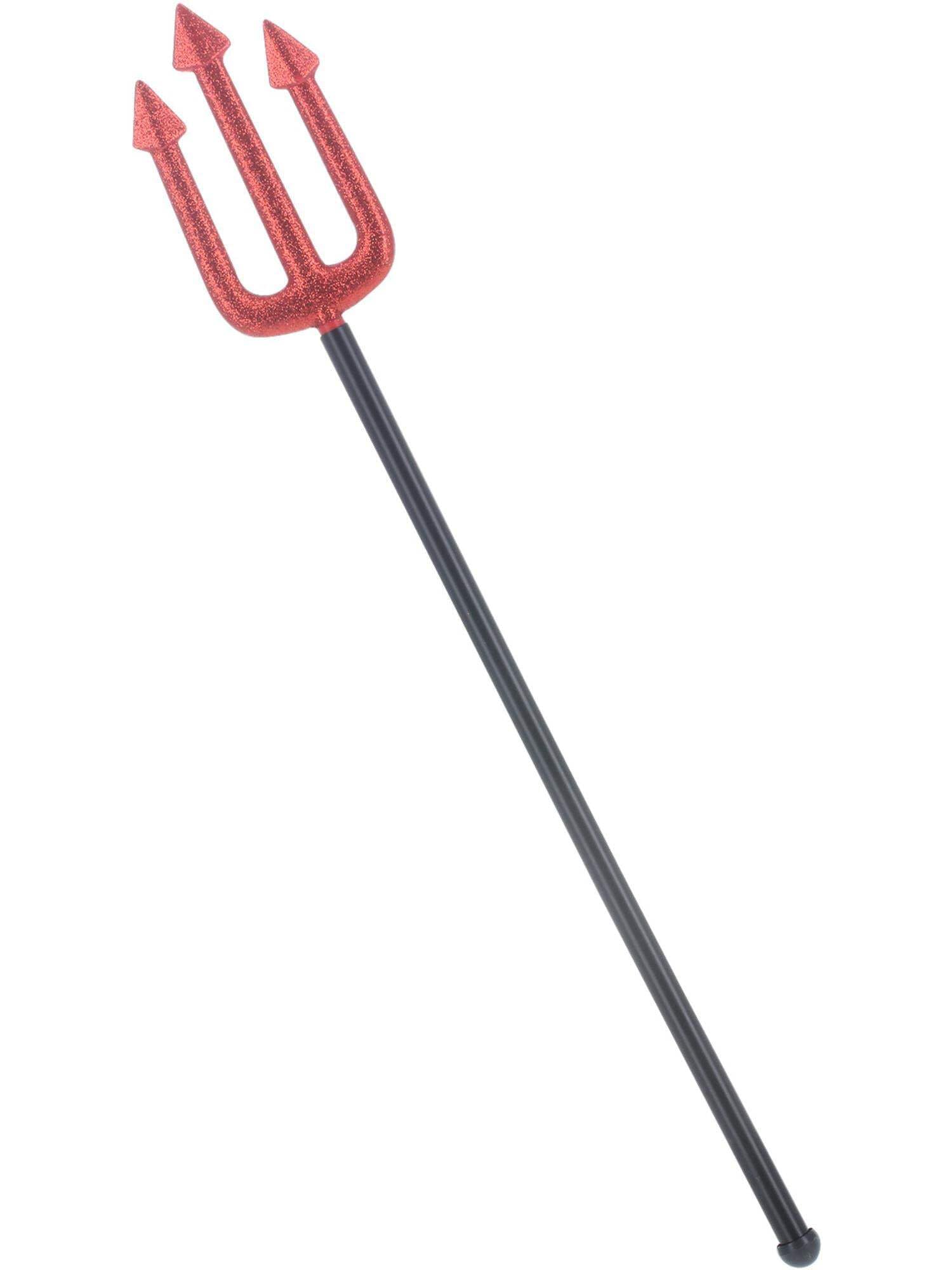 Fancy Dress Glitter Trident Red 58cm