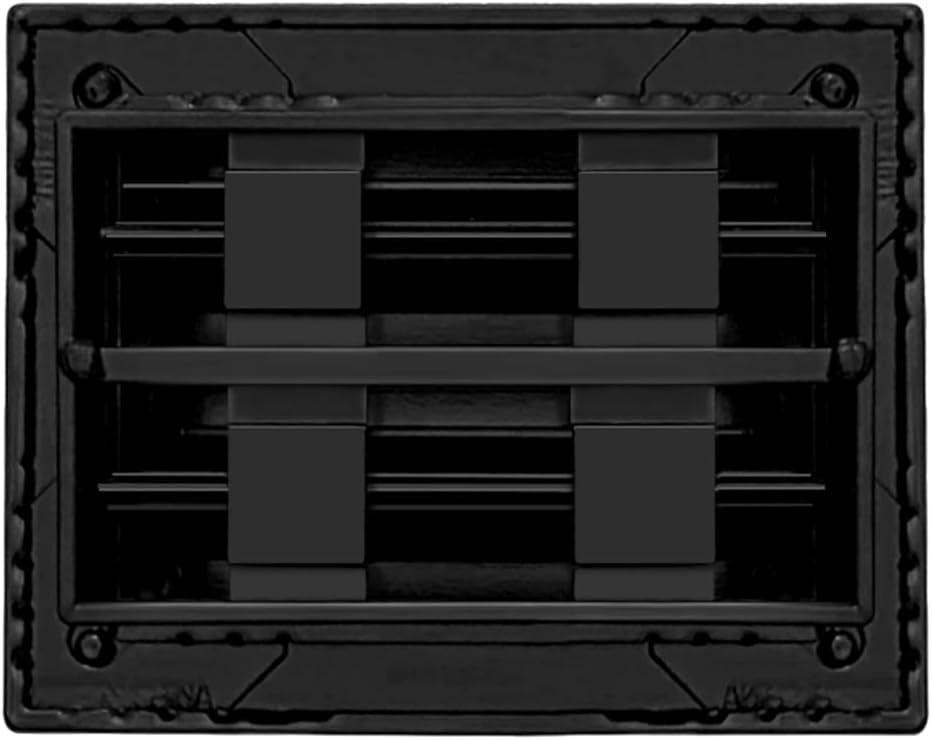 BUILDMART - 6x4 Modern AC Vent Cover - Decorative Black Aluminum Air Vent - Standard Linear Slot Diffuser - Heating and Cooling Register Grille for Ceiling, Walls & Floors - Texas Buildmart