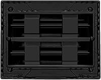 Vista 2 de BUILDMART - Cubierta de ventilación de CA moderna 6x4 - Ventilación de aire decorativa de aluminio negro - Difusor de ranura lineal estándar