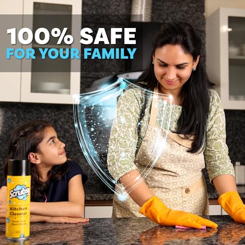 Image of Kitchen Cleaning Spray - Kitchen Surface and Chimney Cleaner - Gas Stove Cleaner Liquid Spray - All Purpose Grease, Slab Tough Degreaser Foam Spray, Streak-Free Shine, Pack of 2