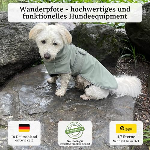 Wanderpfote Hundemantel in Grau, Größe XS - Synthetische Daunenjacke, Stilvoll und Elegant - Wasserdicht - Für Kleine Hunde - Wintermantel