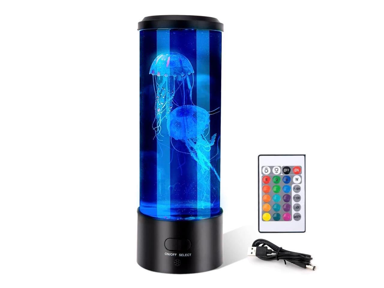 HaoYiShangLava Lamp Electric Cute Dimmable Aquarium LED Mood Color Changing Night Light Gift for Kids Adults Women for Birthday Christmas Home Office Room Desktop Decoration with RF Remote Control