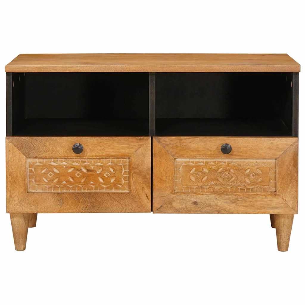 Mueble bajo para TV, color marrón claro, madera 70 x 33 x 46 cm | Estantería flotante para ahorrar espacio para sala de estar y dormitorio, con amplio cajón y estantes.