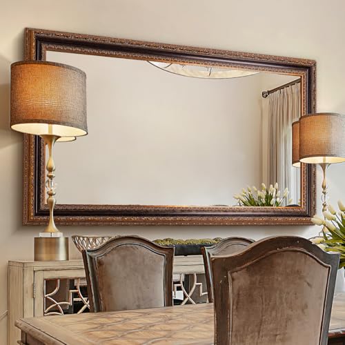 Autdot Large Ornate Wood Mirror