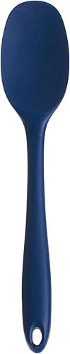 RSVP International Ela's Favorite Silicone Spatula Spoon, azul, 11 pulgadas, silicona sin BPA, mezcla masas gruesas, salsas para raspar, pasta para