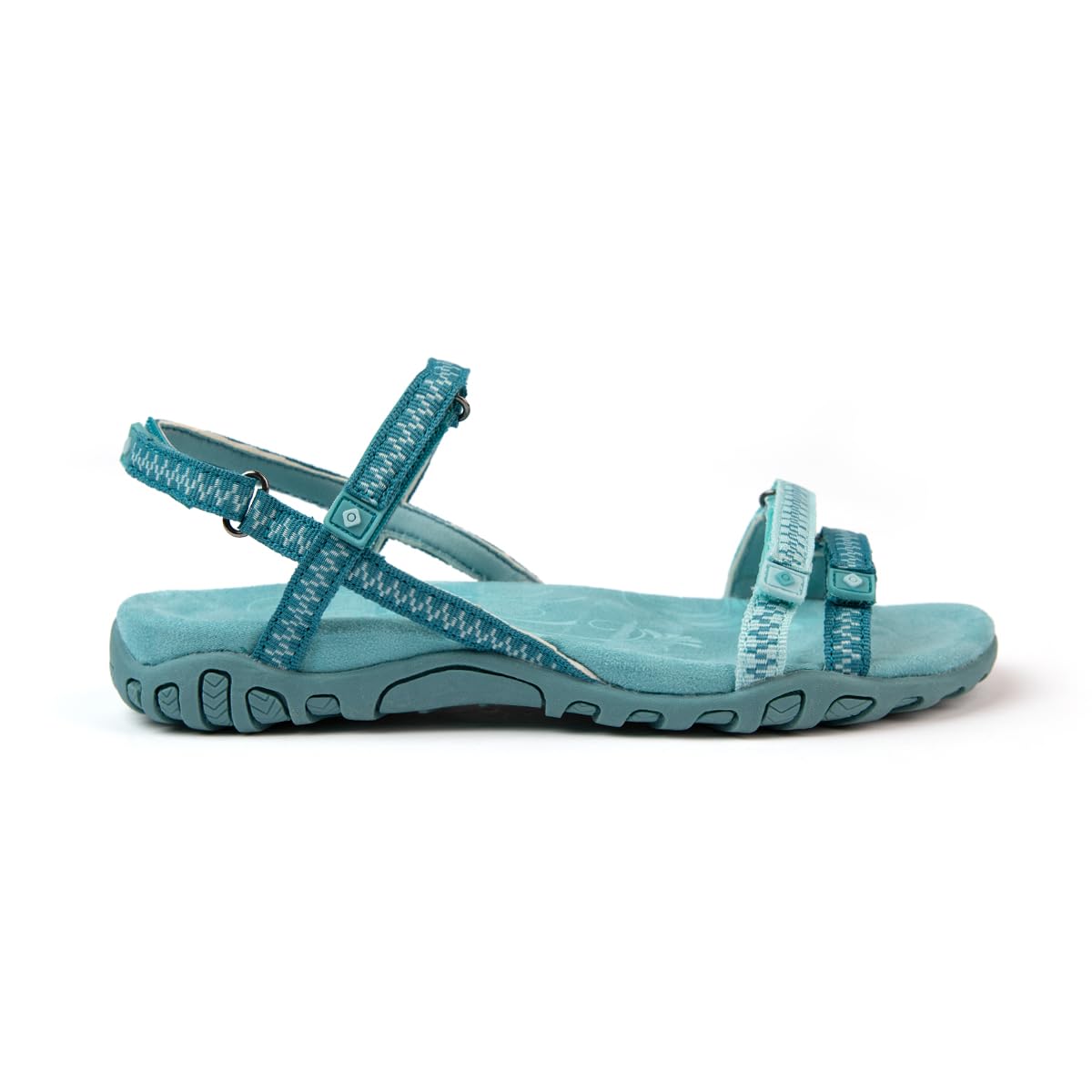 Izas Sandalias de Senderismo para Mujer Deportivas y Cómodas. Sandalias Planas de Verano para Trekking y Caminar de Diseño Ergonómico con 3 Ajustadores. Color Negro
