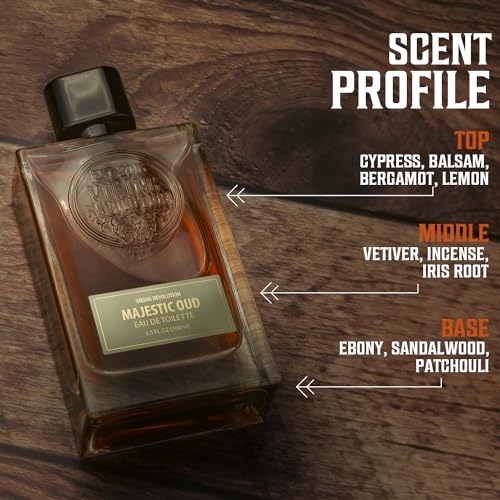 Image of Viking Revolution Mens Cologne - Majestic Oud Eau de Toilette - 3.5 fl oz | Earthy Eau de Toilette - Notes of Cypress, Incense & Ebony - Woody Long-Lasting Fragrance - Gift for Men
