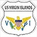 SMART BLONDE US Virgin Islands Flag Highway Shield Metal Sign HS-448