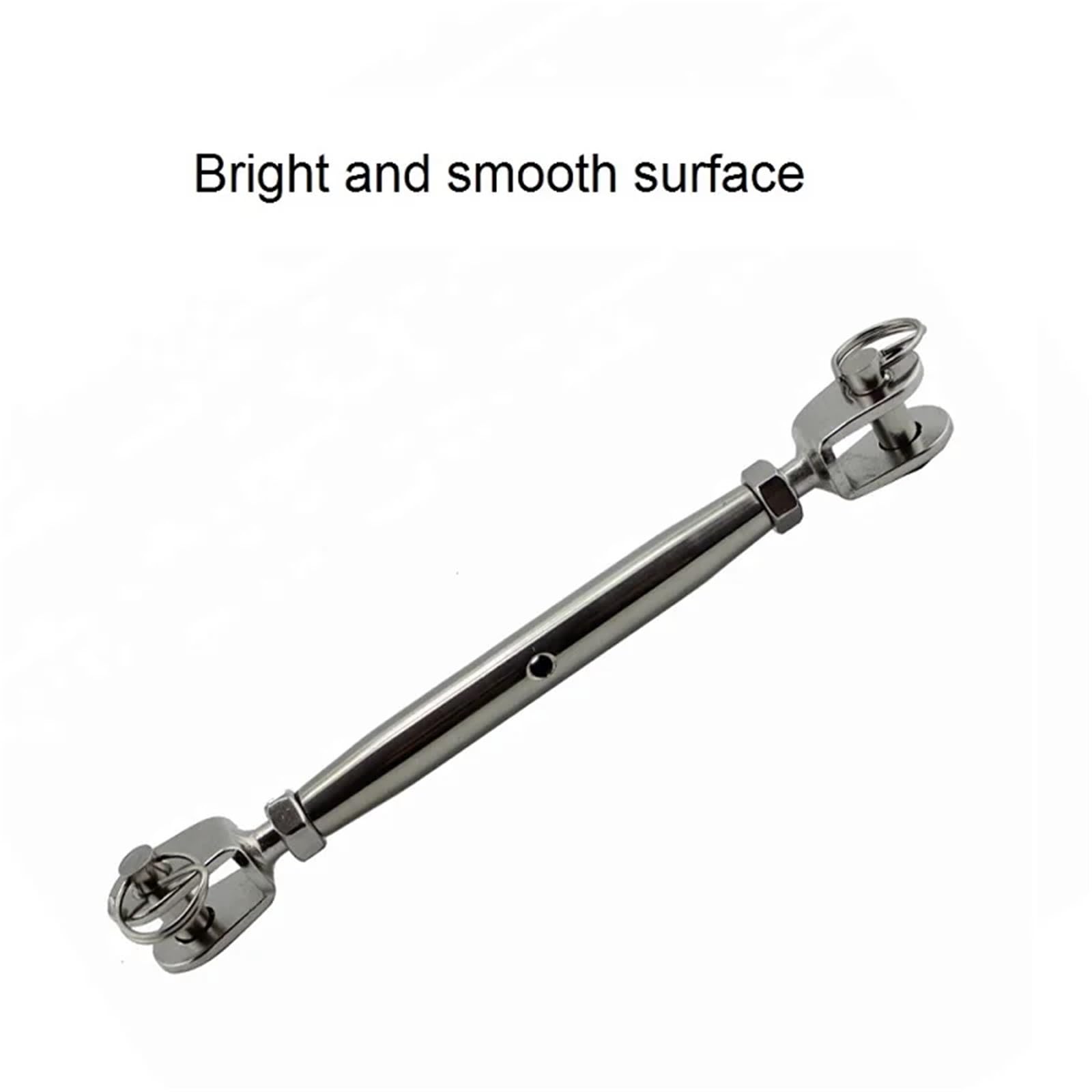 Tendeur Cable Mâchoire et mâchoire de ridoir à Corps fermé en Acier Inoxydable 316, M5 M6 M8, matériel de gréement hautement Poli, Robuste for Bateau et Bateau, 4 pièces(M8)