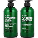 Peppermint Oil Shampoo and Conditioner Set for Hair Growth, For Thinning Hair and Hair Loss Treatments for Women & Men, Hair Thickening Products for Women & Men, Paraben & Sulfate Free Shampoo 20.2 FL Oz Each