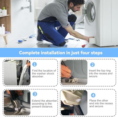 3 Stück 383EER3001G 4901ER2003A 100N Waschmaschine Stoßdämpfer mit 6 Stift für LG Waschmaschine Ersatzteil 383EER3001F 383EER3001H 383EER3001J