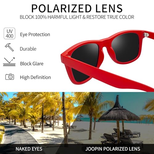 Image of Joopin Square Sunglasses Polarized UV400 Designer Sun Glasses Men Women | Oversized, Plastic Frame, Retro, Vintage, Unisex, Trendy Shades for Driving, Party, Fishing, Business, Costume