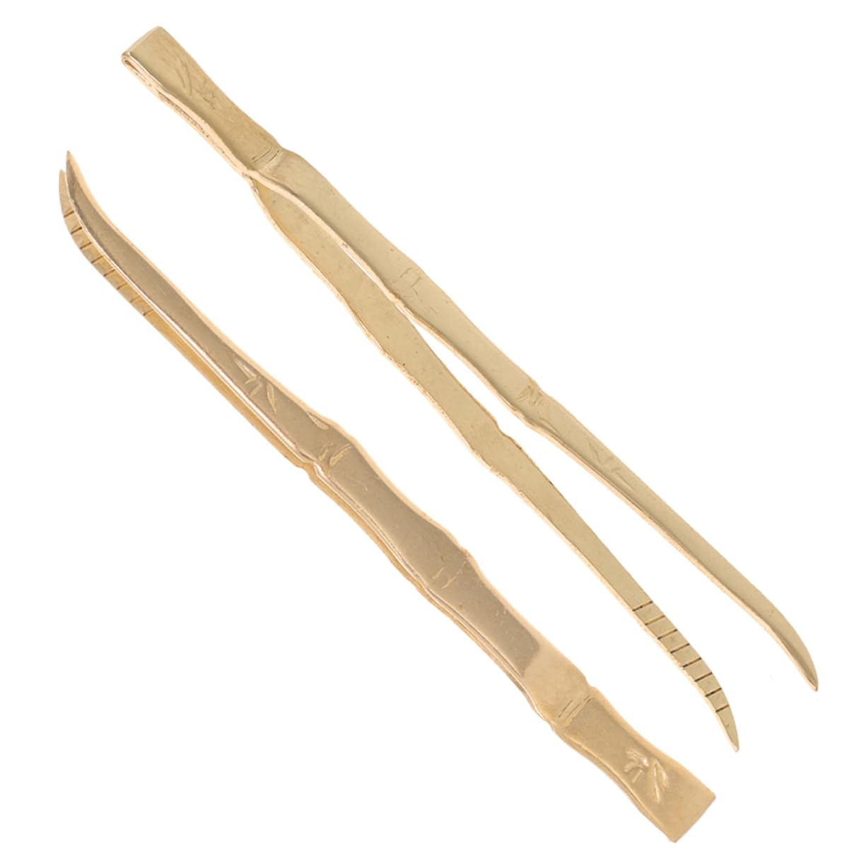 OUNONA 3 Series Pinzas para Incienso Largo Accesorio Alargado Clip Suministros para Iglesia Carbón Bronce Accesorios Aromáticos Pinzas Latón Dorado 2 Piezas x 3