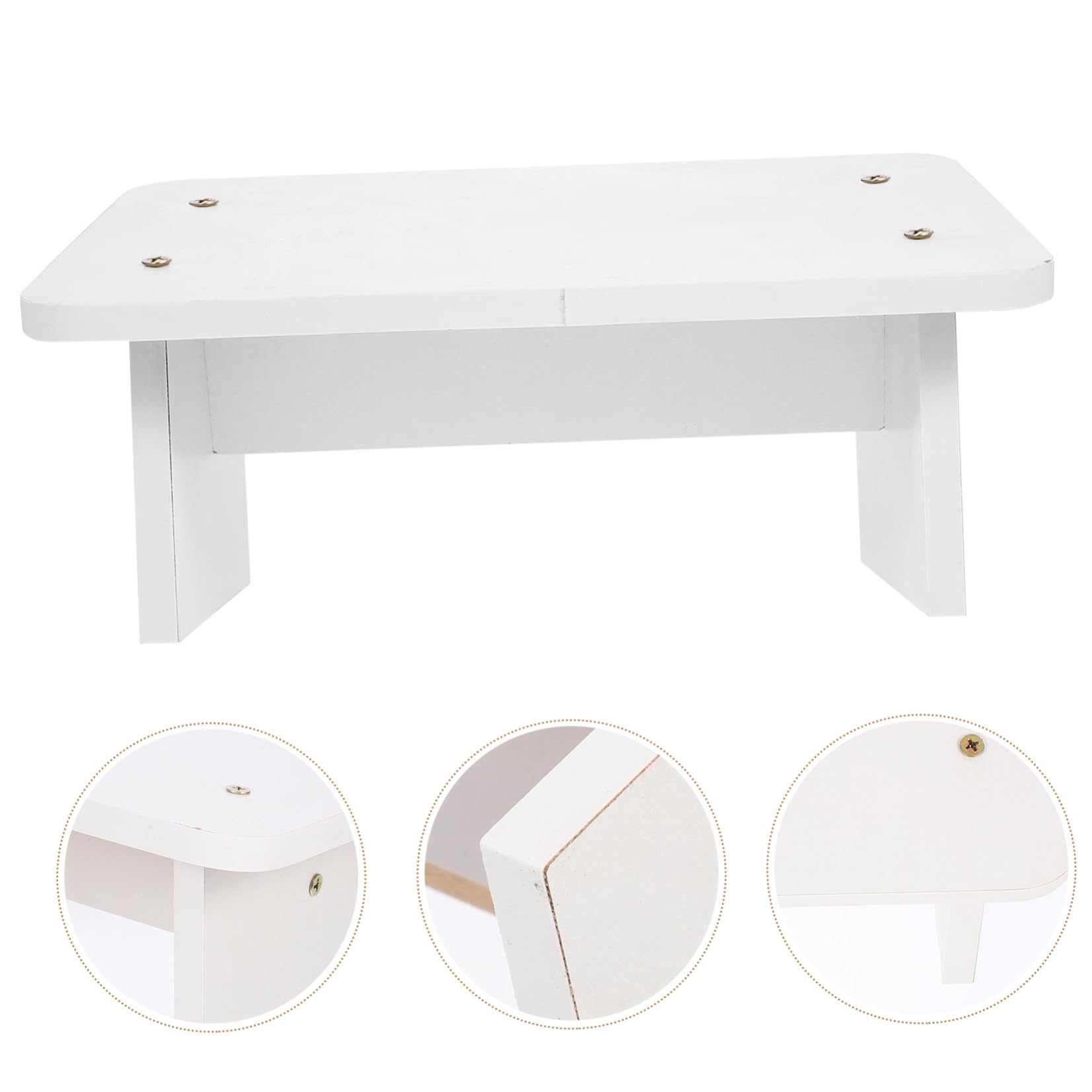 TOPBATHY Poggiapiedi Ergonomico in Legno Finitura Naturale, Supporto per Postura Seduta Eretta da Affaticamento, per Tavolo in Casa