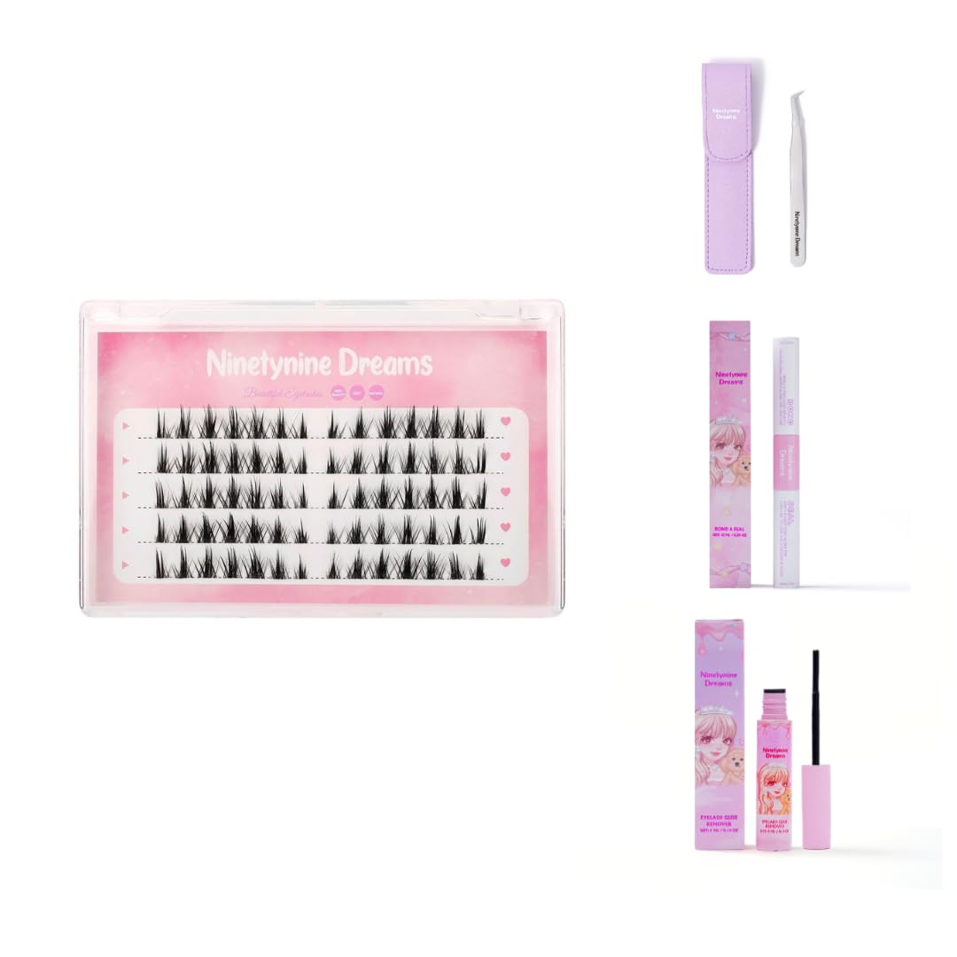 Ninetynine Dreams 70PCs Little Devil Lashes Manhua Anime DIY Spiky Lash Clusters 9-13mm C Curl Beginner Friendly Reusable Individual Waterproof