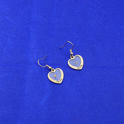 NC Faith Jewelry Mustard Seed Jewelry Inspirational Faith Gift Faith Real Mustard Seed Jewelry for Christian Small Heart Mustard Seed Pendant Inspirational Gift (earringRG)3