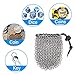 YOUSHARES Drawstring Game Dice Bag - Stainless Steel Chainmail DND Dice Pouch for Metal Polyhedral D&D Dice Set, Coin