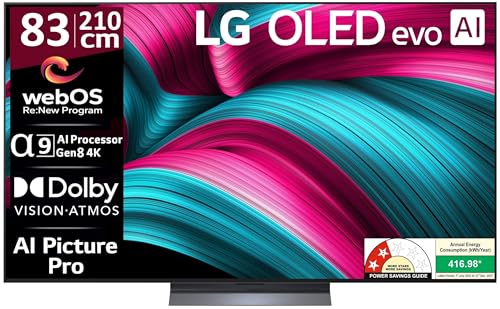 Image of LG 210 cm (83 Inches) OLED evo C5 Series 4K Ultra HD (3840 x 2160) Smart webOS OLED TV OLED83C56LA