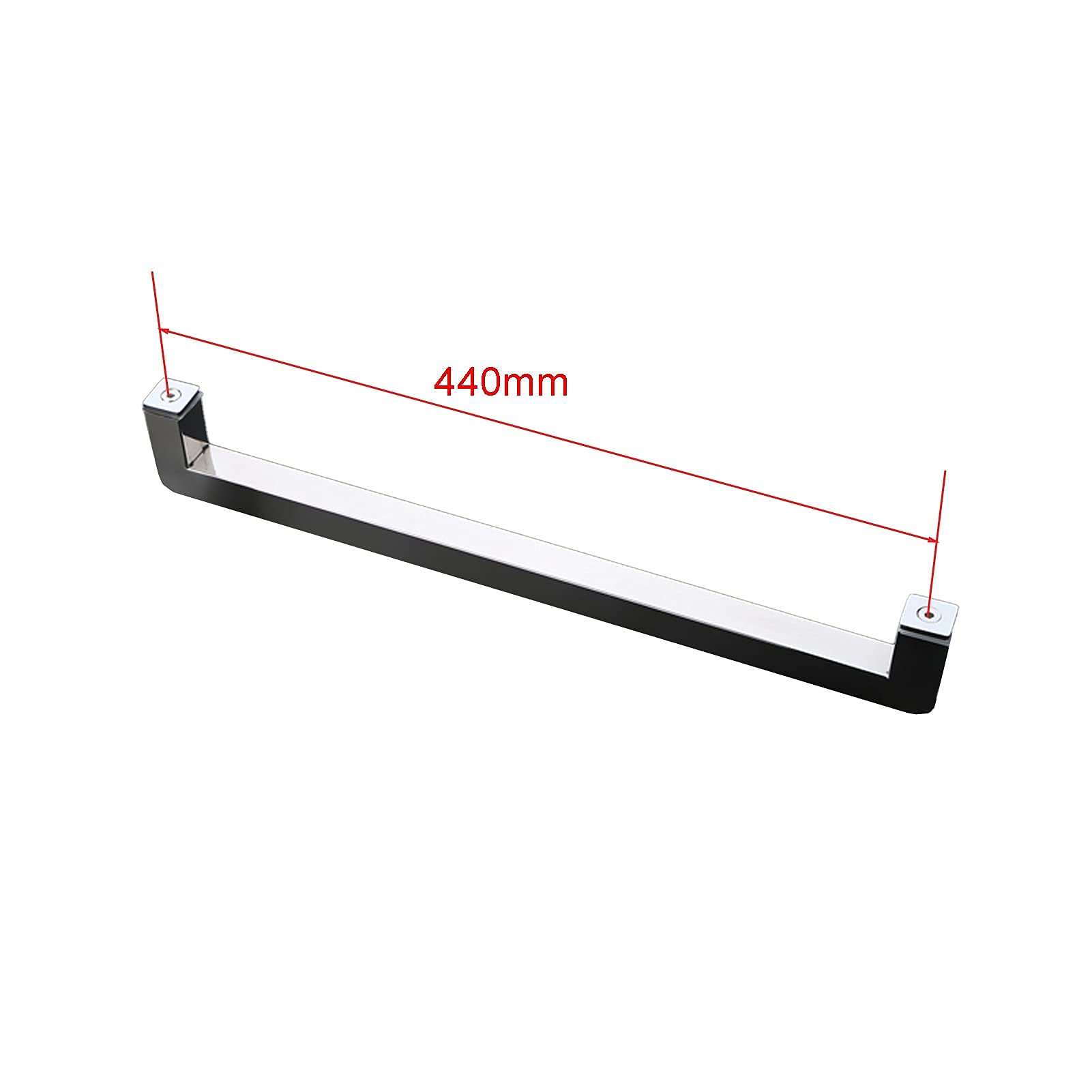 Poignée de porte de salle de bain pour porte en verre, poignée de porte en verre finition chromée, remplacement du bouton de porte/440 mm